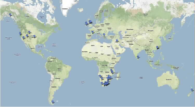 1. Kestrels Map of WorldwideInstallations and Partners 